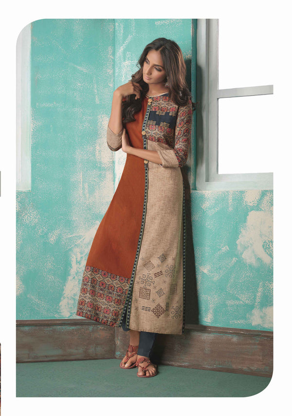 Women's Multi Soft Silk bollywood exclusive Kurti - AD-5023 - Navyaa