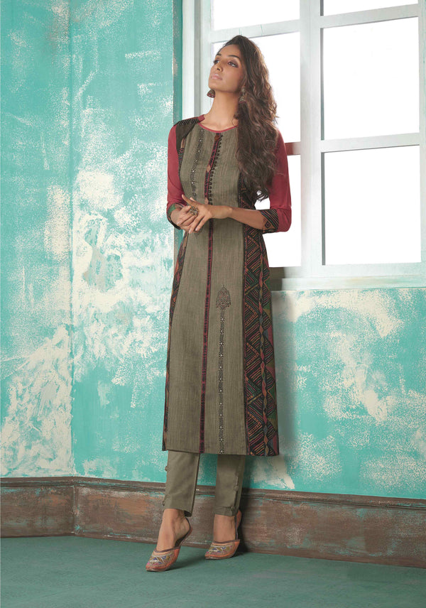 Women's Multi cotton Silk bollywood exclusive Kurti - AD-5028 - Navyaa