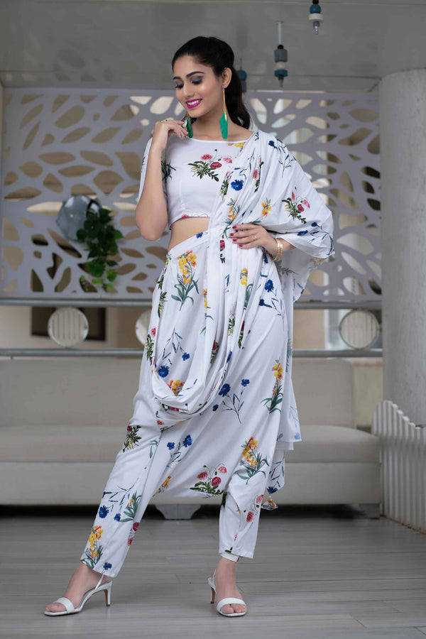 Women's Indo-Western Aladdin Styled Pant Set Of 2 - Label Shaurya Sanadhya
