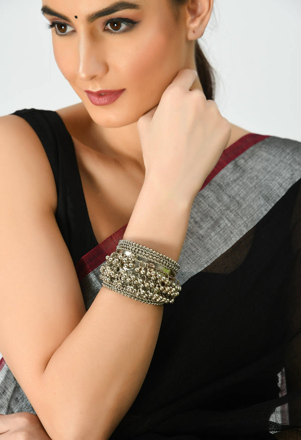 Johar Kamal Trendy Oxidized Ghungru design Bracelet Jkbracelet_007