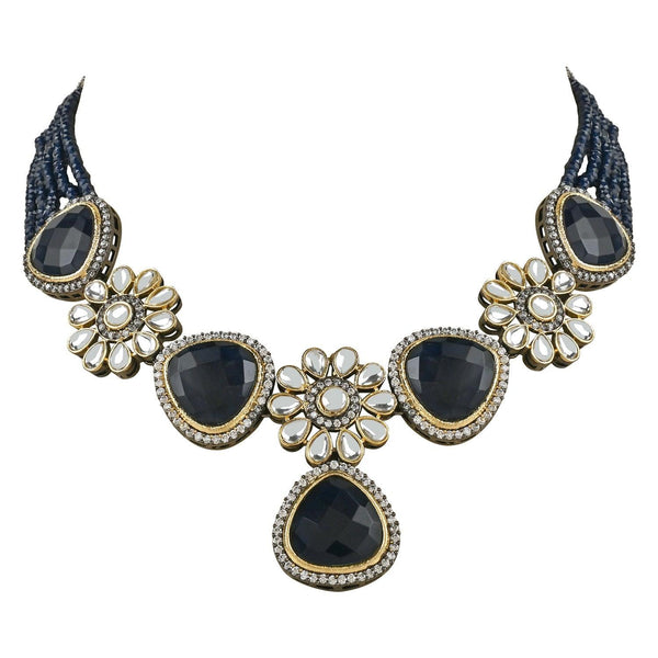 ' PARINIKA' Blue Jewellery Set - Indiakreations