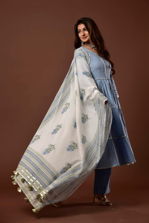 Women's Parzia Aasmani Suit Set - Kiswah
