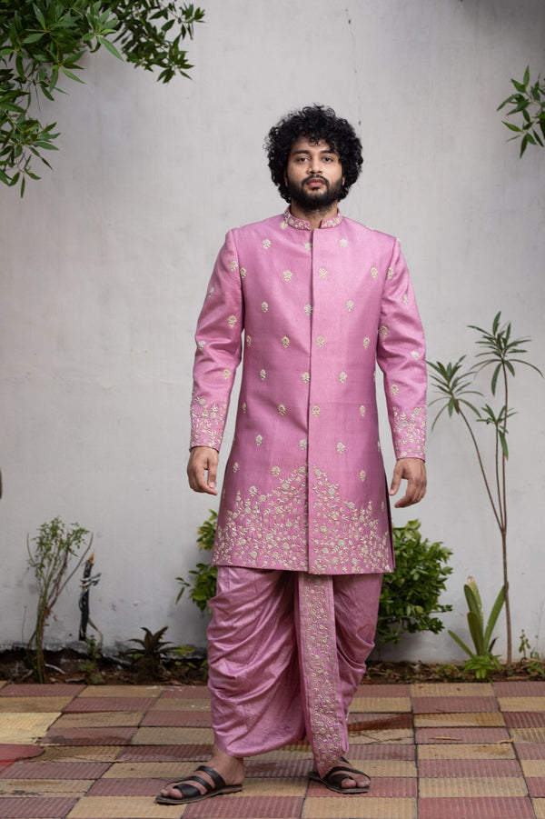 Men's Dusty Purple Sherwani Sets - HILO DESIGN